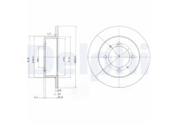 Bromsskiva BG3609 Delphi