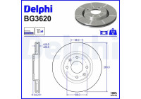 Bromsskiva BG3620 Delphi