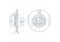 Bromsskiva BG3657 Delphi