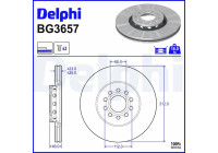 Bromsskiva BG3657 Delphi
