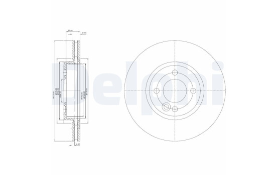 Bromsskiva BG3661C Delphi