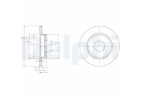 Bromsskiva BG3673 Delphi