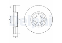 Bromsskiva BG3713C Delphi