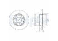 Bromsskiva BG3724 Delphi