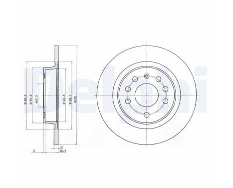 Bromsskiva BG3731C Delphi