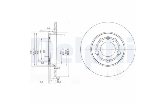 Bromsskiva BG3738 Delphi