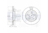 Bromsskiva BG3747 Delphi