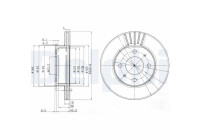 Bromsskiva BG3749 Delphi