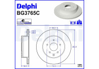 Bromsskiva BG3765C Delphi