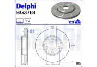 Bromsskiva BG3768 Delphi