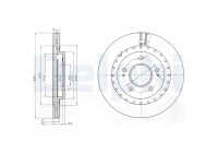 Bromsskiva BG3814 Delphi