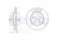 Bromsskiva BG3816 Delphi