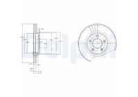 Bromsskiva BG3826 Delphi