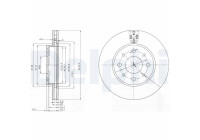 Bromsskiva BG3839 Delphi