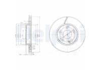 Bromsskiva BG3845C Delphi