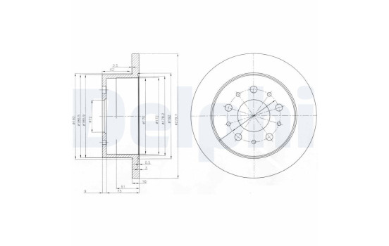 Bromsskiva BG3853 Delphi