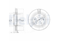 Bromsskiva BG3860 Delphi