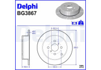 Bromsskiva BG3867 Delphi