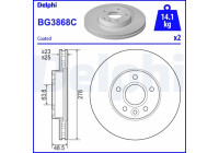 Bromsskiva BG3868C Delphi