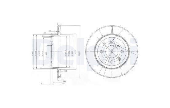 Bromsskiva BG3884 Delphi
