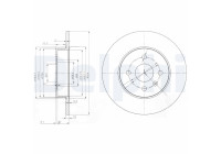 Bromsskiva BG3885C Delphi