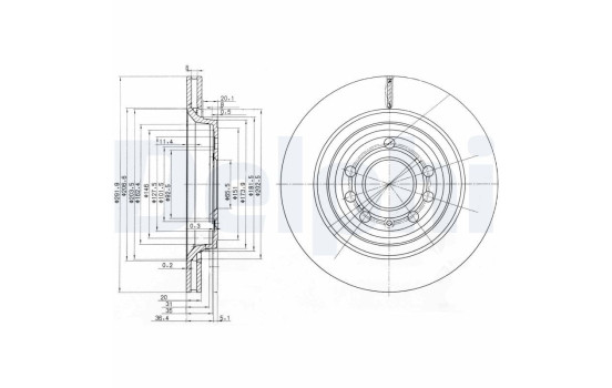 Bromsskiva BG3886C Delphi