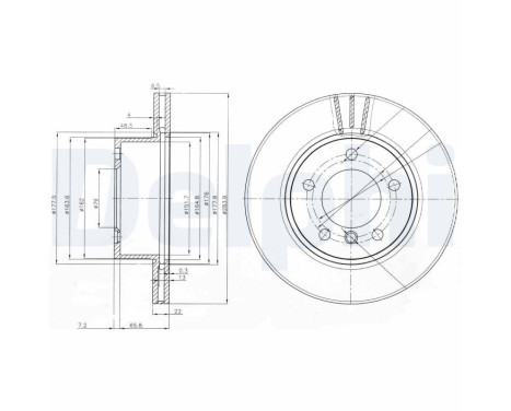 Bromsskiva BG3899C Delphi