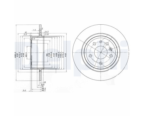 Bromsskiva BG3908C Delphi