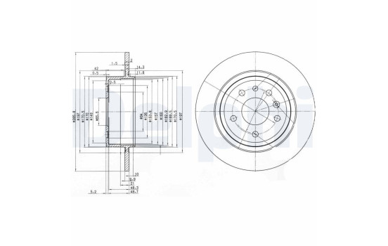 Bromsskiva BG3908C Delphi