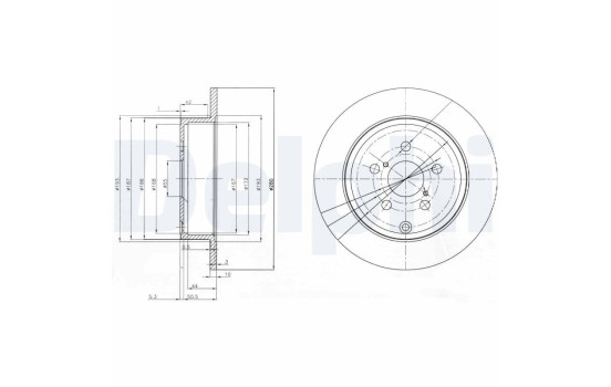 Bromsskiva BG3912 Delphi