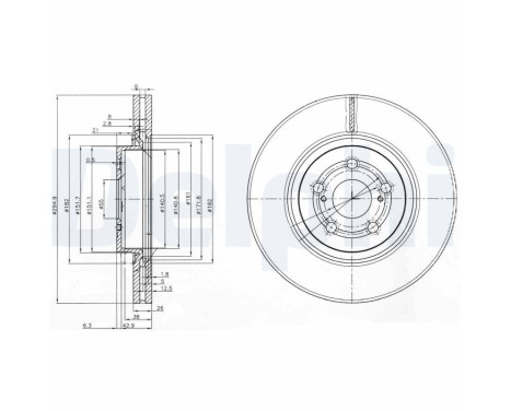 Bromsskiva BG3914 Delphi