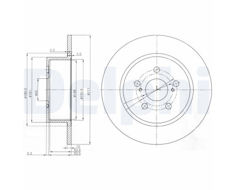 Bromsskiva BG3922 Delphi