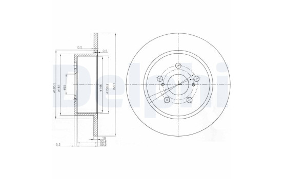 Bromsskiva BG3922 Delphi