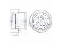 Bromsskiva BG3925C Delphi
