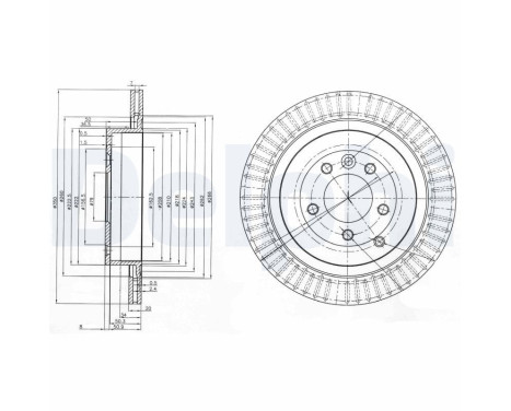 Bromsskiva BG3925C Delphi