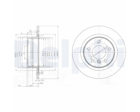 Bromsskiva BG3960 Delphi