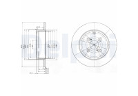 Bromsskiva BG3974 Delphi