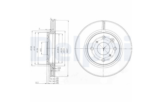 Bromsskiva BG3976 Delphi