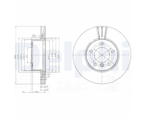 Bromsskiva BG3998C Delphi