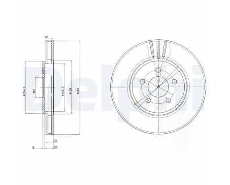 Bromsskiva BG4000 Delphi
