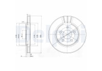 Bromsskiva BG4001 Delphi