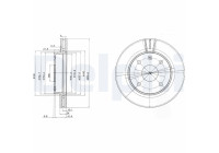 Bromsskiva BG4003 Delphi