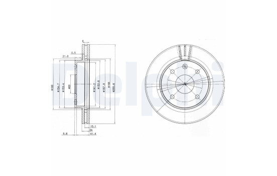 Bromsskiva BG4003 Delphi