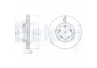 Bromsskiva BG4007 Delphi