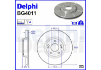 Bromsskiva BG4011 Delphi