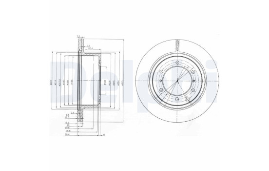 Bromsskiva BG4014 Delphi