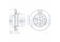 Bromsskiva BG4015 Delphi
