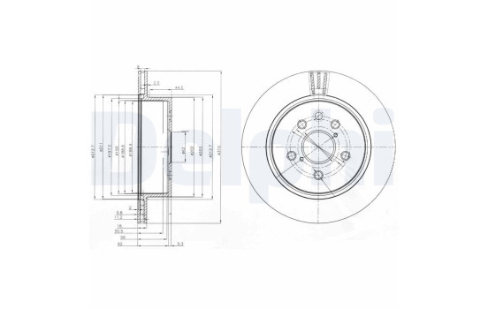 Bromsskiva BG4024 Delphi