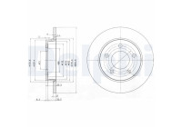 Bromsskiva BG4025C Delphi