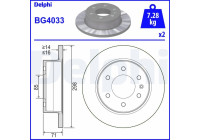 Bromsskiva BG4033 Delphi